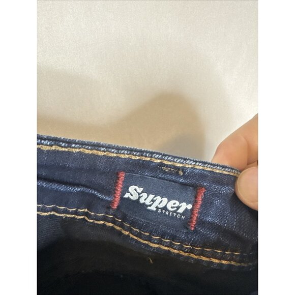 Silver Jeans Suki Mid Straight Women 31X32  Dark Wash Super Stretch Denim - Picture 7 of 9